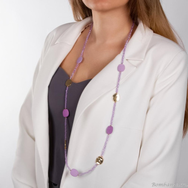 Колье Moon Paris, Lorian, с кристаллами, ML-24.03-008 сиреневый