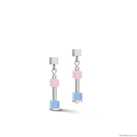 Серьги Coeur de Lion, Fine Pastel Blue-Rose 5028/21-0719. Германия