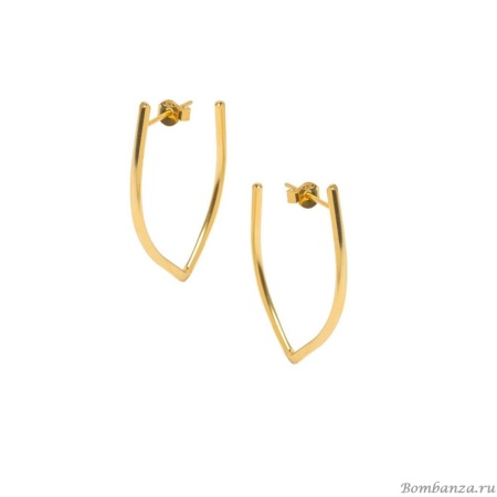Серьги Katerina Vassou, Sana, минимализм, KV23-307710 золотистый Серьги Katerina Vassou, Sana, минимализм, KV23-307710 золотистый