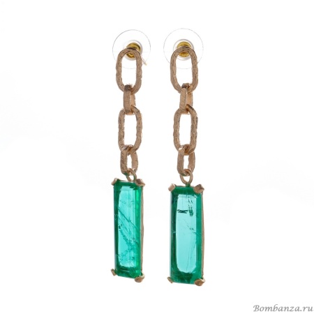 Серьги Estrosia, с кристаллом, ES-ORM14 бирюзовый