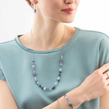 Колье Coeur de Lion, Blue-Silver, 3035/10-0717 Колье Coeur de Lion, Blue-Silver, 3035/10-0717