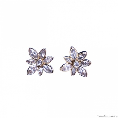 Пусеты Fiore Luna, Цветок 15A12EP006AV04 BW/BR