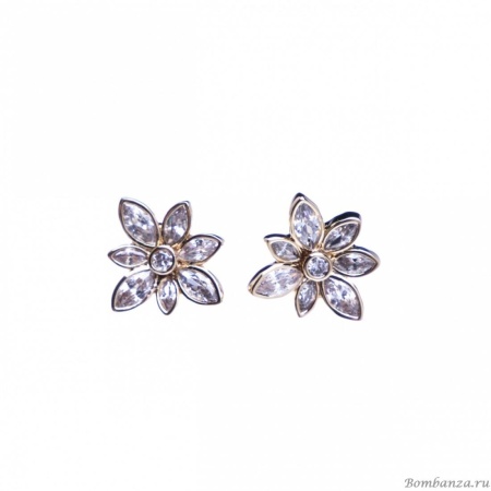 Пусеты Fiore Luna, Цветок 15A12EP006AV04 BW/BR