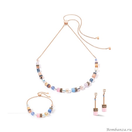 Серьги Coeur de Lion, Light Blue - Rose, 3030/21-0752. Германия