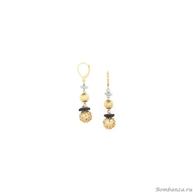 Серьги Franck Herval, Baya, с костью и кокосом, FH24.2-12-68970 золотистый