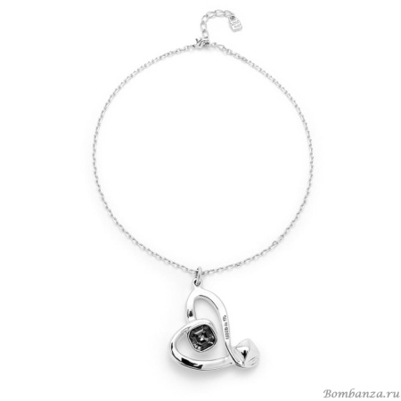 Ожерелье UNOde50 Ser Expresiva с черным кристаллом, с серебром COL1989NGRMTL0U