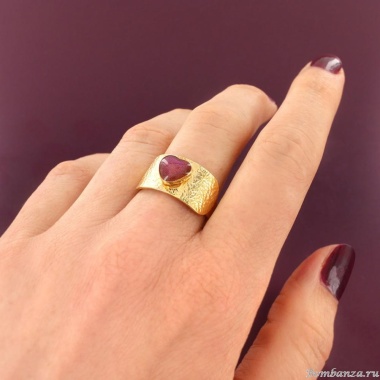 Кольцо TARATATA, Frida, разъемное, смола, слюдяной порошок, TT-H25-06417-209 бордовый