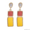 Серьги Moon Paris, с цветными акриловыми вставками, Mo-Y24.06-019 желтый Серьги Moon Paris, с цветными акриловыми вставками, Mo-Y24.06-019 желтый