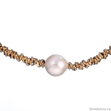 Колье Estrosia, с жемчугом, ES-CLW40-1A золотистый