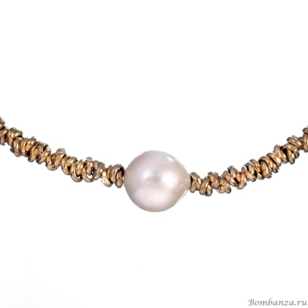 Колье Estrosia, с жемчугом, ES-CLW40-1A золотистый
