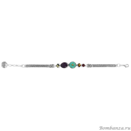 Браслет Taratata, Gange, со вставками из кристаллов и говлита, TT-H20-10317-10M (фиолетовый)