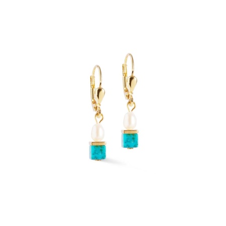 Серьги Coeur de Lion, Turquoise-Green, 1126/20-0605