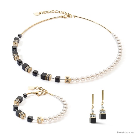 Колье Coeur de Lion, Black-Gold, 5086/10-1316