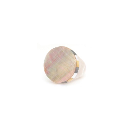 Кольцо Nature Bijoux, San Lazzaro, из перламутра, NB25.2-19-25850 бежевый, 17,5