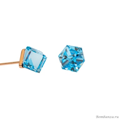 Пусеты Fiore Luna, Aquamarine