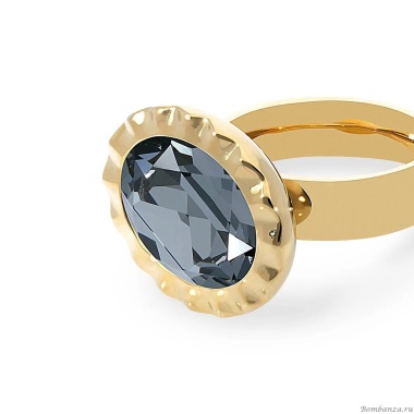 Кольцо Qudo, TIVOLA UNICA big (G/P) Crystal silver night 54, 687538 Кольцо Qudo, TIVOLA UNICA big (G/P) Crystal silver night 54, 687538