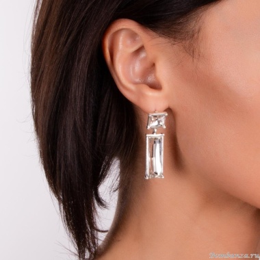 Серьги Moon Paris, Ringo, с кристаллами, MR-23.02-048 серебристый Серьги Moon Paris, Ringo, с кристаллами, MR-23.02-048 серебристый