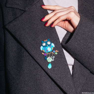 Брошь Shadore, Сова с домиком