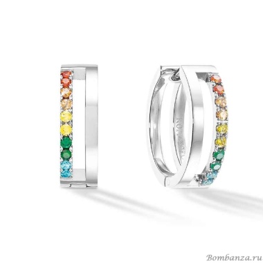 Серьги Coeur de Lion, Multicolour Silver, 0136/21-1517 Серьги Coeur de Lion, Multicolour Silver, 0136/21-1517