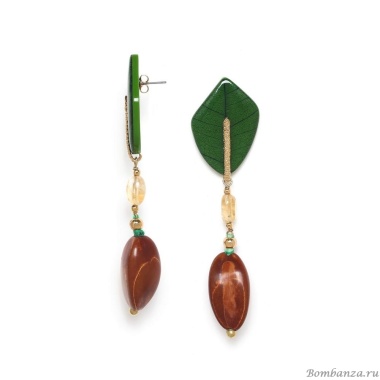 Серьги Nature Bijoux, Kirindy, семя экзотического растения, цитрин, NB24.2-12-79542 зеленый Серьги Nature Bijoux, Kirindy, семя экзотического растения, цитрин, NB24.2-12-79542 зеленый
