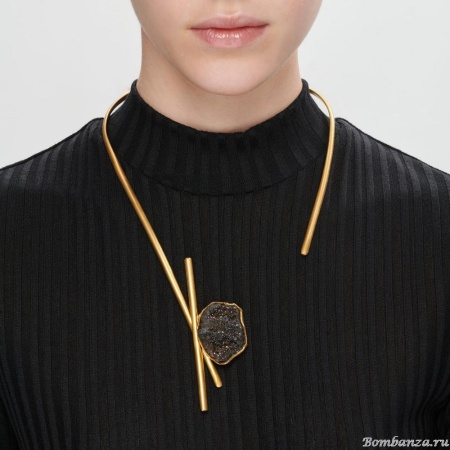 Колье Katerina Vassou, Meteor, с друзой агата, KV23.2-304379 золотистый
