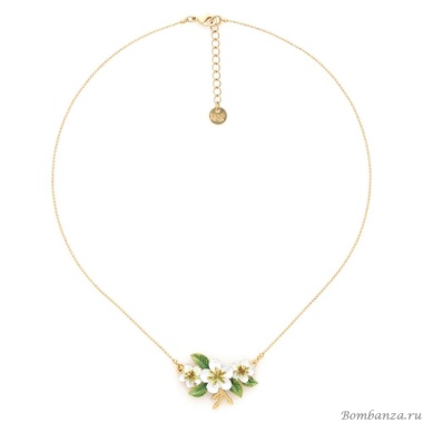 Колье Franck Herval, Hana, с цветами и цветной эмалью, FH25.1-15-64320 белый