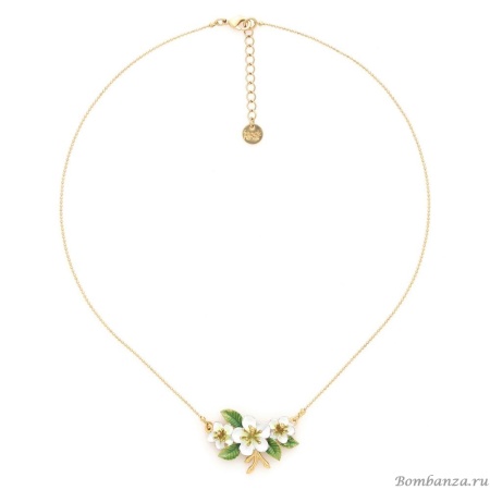 Колье Franck Herval, Hana, с цветами и цветной эмалью, FH25.1-15-64320 белый