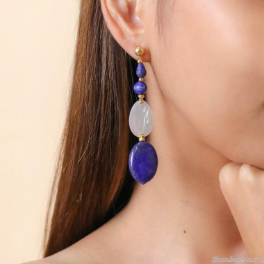 Серьги Nature Bijoux, Cobalt, с лазуритом и перламутром, NB24.2-12-79775 синий Серьги Nature Bijoux, Cobalt, с лазуритом и перламутром, NB24.2-12-79775 синий