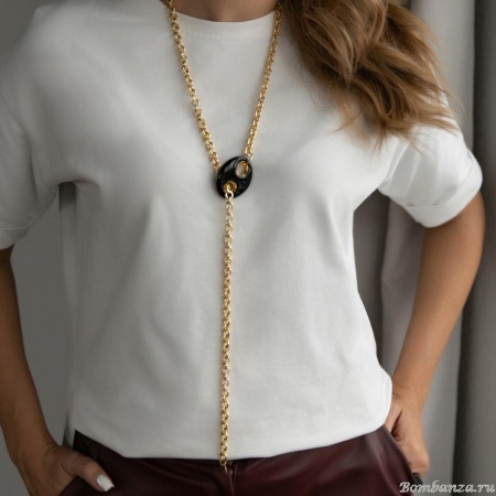 Колье Francesca Bianchi, с эмалью, FB25.2-15T черный