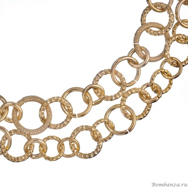 Колье Lanzerotti, Alhambra, двойное, фактурное, LZ-25.04-091 золотистый