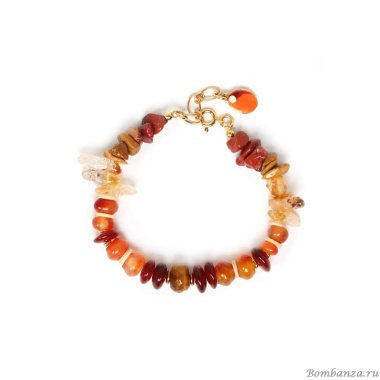 Браслет Nature Bijoux, Mestisa, агат,цитрин,сердолик,яшма,тигровый глаз, NB22.2-13-42382 коричневый