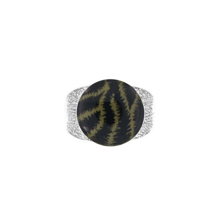Кольцо TARATATA, Tabby, разъемное, с цветной смолой и узорами, TT-H25-05414-102 черный