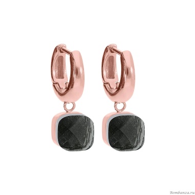 Серьги Qudo, Firenze smoked topaz, 300144 BR/RG Серьги Qudo, Firenze smoked topaz, 300144 BR/RG