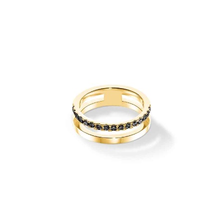 Кольцо Coeur de Lion, Black-Gold, 0136/40-1316 60