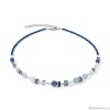 Колье Coeur de Lion, Blue-Silver, 4351/10-0717 Колье Coeur de Lion, Blue-Silver, 4351/10-0717