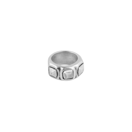 Кольцо Ciclon, Kubik Stile, металл, с муранским стеклом, CN-243502 коричневый, 18,5