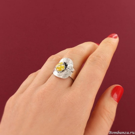 Кольцо TARATATA, Cox, разъемное, с цветной смолой, TT-T25-04403-10Y желтый