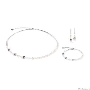 Колье Coeur de Lion, White-Silver, 4087/10-1417 Колье Coeur de Lion, White-Silver, 4087/10-1417