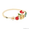 Браслет TARATATA, Basilic, стрейч, со стразами, бусинами и смолой, TT-T23-04304-20M золотистый Браслет TARATATA, Basilic, стрейч, со стразами, бусинами и смолой, TT-T23-04304-20M золотистый