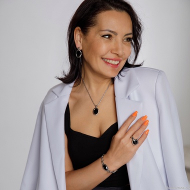 Кольцо Qudo, TIVOLA UNICA big (S/P) Jet 54, 686800 Кольцо Qudo, TIVOLA UNICA big (S/P) Jet 54, 686800