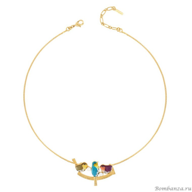 Колье TARATATA, Pia-pia, с цветной смолой и стразами, TT-T24-05107-20M золотистый