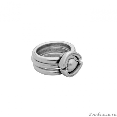 Кольцо Ciclon, Unique, 3 кольца, металл, CN-211502-00 (серебристый, 17)