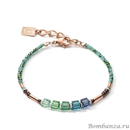 Браслет Coeur de Lion, Shades Of Green-Petrol 5027/30-0537. Германия