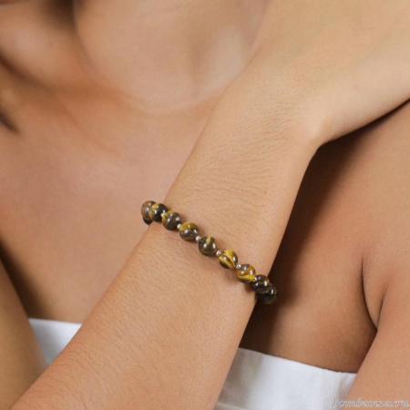 Браслет Nature Bijoux, Jaguar, срейч, с тигровым глазом, NB25.2-13-44382 коричневый