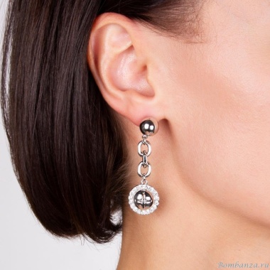 Серьги Moon Paris, Ringo, с кристаллами, MR-22.03-040 серебристый Серьги Moon Paris, Ringo, с кристаллами, MR-22.03-040 серебристый