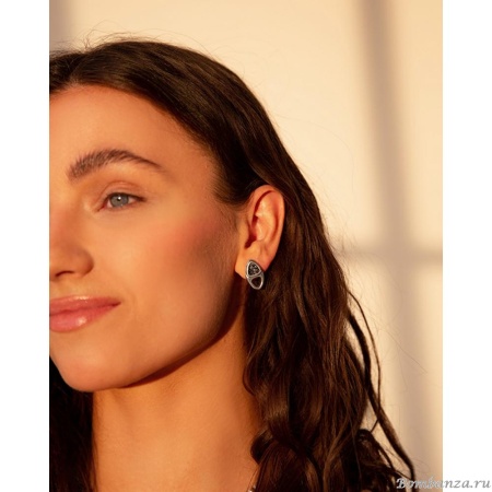 Серьги Ciclon, Sunrise, с кристаллом, CN-251603 серый