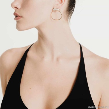 Серьги Katerina Vassou, Louvers, с жемчугом, KV24.2-401359G золотистый Серьги Katerina Vassou, Louvers, с жемчугом, KV24.2-401359G золотистый