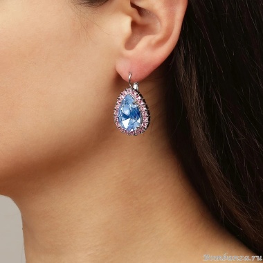 Серьги Dyrberg Kern, FIORA SS LIGHT BLUE/ROSE, 440067 Серьги Dyrberg Kern, FIORA SS LIGHT BLUE/ROSE, 440067