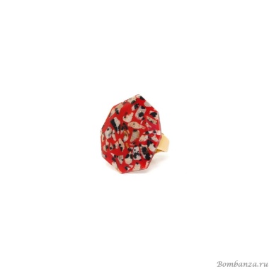 Кольцо Nature Bijoux, Palazzo, разъемное, с далматинской яшмой в смоле, NB23.2-19-24968 красный