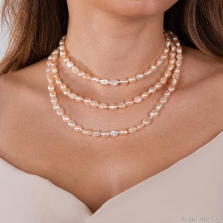 Колье Lanzerotti, Pesca, с жемчугом и кристаллом, LZ-24.05-263 розовый